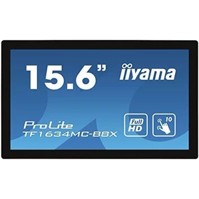 Image de iiyama ProLite TF1634MC B8X écran plat de PC 39,6 cm (15.6 ) 1920 x 1080 pixels Full HD LED Écran tactile Multi utilisateur Noir Neuf