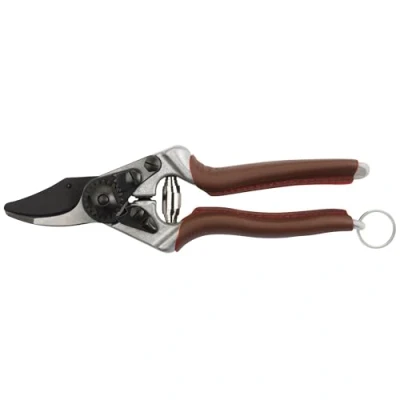 Image de FELCO Sécateur Elite Modèle 6 au design ergonomique mains moyennes Lame en acier carbone trempé Revêtement F Tech Poignées forgées de précision Housse cuir pour droitier Coupe 20 mm arbres