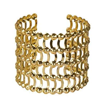 Image de Boland 64421 Bracelet Grace or, taille réglable, pour femme, 5 rangs, bijou fantaisie, carnaval, fête à thème,Or,Taille unique