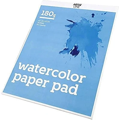 Image de Bloc de papier aquarelle A3 20 feuilles 100% cellulose Texture granuleuse Épais