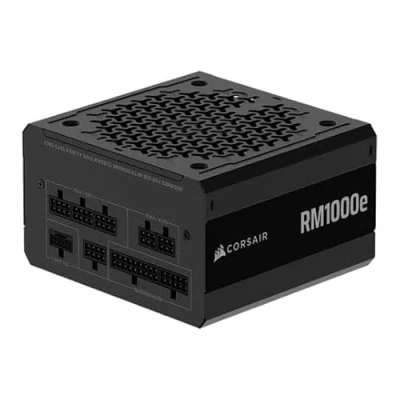 Image de CORSAIR RM1000e (2025) Bloc d&#039;alimentation ATX entièrement modulaire à faible bruit avec câble 12 V 2 x 6 Conforme aux normes 3.1 et PCIe 5.1, efficacité cybenetics or, condensateurs nominaux de