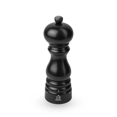 Image de Moulin à Sel Paris u&#039;Select 18 cm + Gemme Inclus 6 Réglages de Moutures Prédéfinies En Bois Labellisé PEFC Fabrication Française Coloris Noir Satin