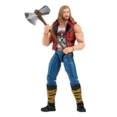 Image de Marvel Hasbro Legends Thor: Love and Thunder, Figurine de Collection Ravager Thor 15 cm, 1 Accessoire, pièce Build a Figure F1408 Multicolore