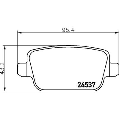 Image de HELLA 8DB 355 025 371 Jeu de plaquettes frein non préparé pour indicateur d&#039;usure avec vis d&#039;étrier accessoires FORD: S Max Mk1