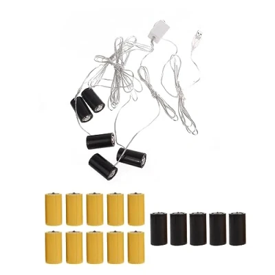 Image de Angelluck LR14 C Éliminateur de Batterie USB 4,5 V et 3 V, Kit Fausses Piles pour Horloge Jouet Bande LED Lumineuse Adaptateur d&#039;alimentation (5)