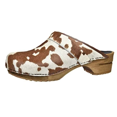 Image de Sanita Casper Sabots fermés Produit Original Fabriqué à la Main pour Homme en Cuir avec Semelle Bois Vache Marron 41 EU