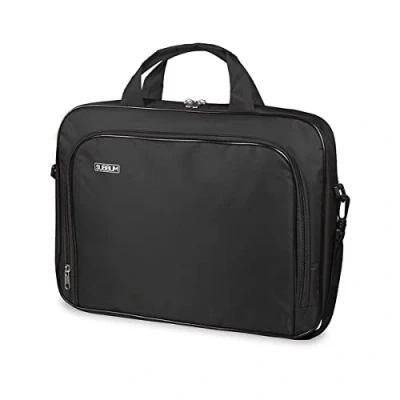 Image de Porte documents pour ordinateur portable de 15,4 à 16&quot; SUBBLIM Oxford en noir, polyester résistant, intérieur rembourré et