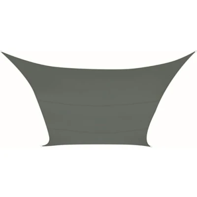 Image de Perel Voile d&#039;ombrage, Hydrofuge, 2 x 3 m, 160 g/m², Polyester, rectangulaire, Gris Vert