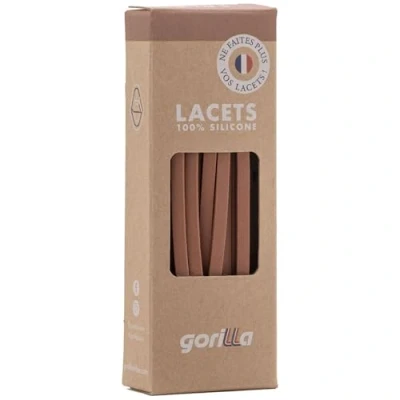 Image de Gorilla Lacets Elastiques Adultes et Enfants Plats Fins Gagnez du Temps, Adieu les Nœuds Bonjour le Confort Autobloquants Ultra Résistants 110 cm x 4,5 mm