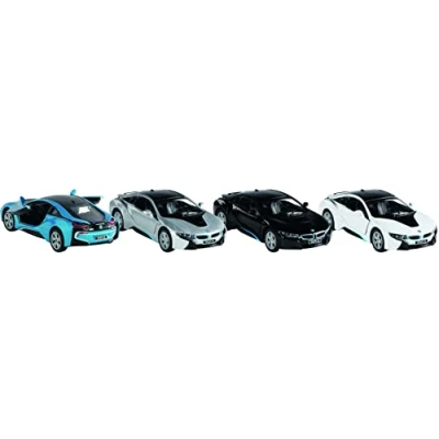Image de Goki BMW i8, métal, 1:36, L = 12,5 cm No aplica Jeux d&#039;action et Reflets, 12304, Multicolore, Único