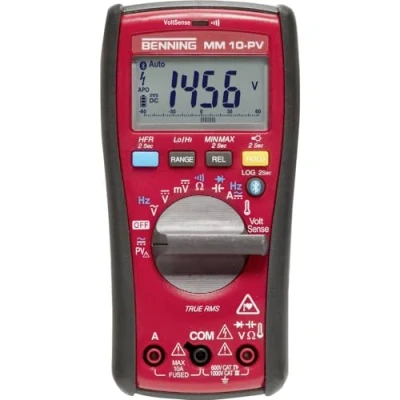 Image de Benning MM 10 PV Multimètre manuel enregistreur de données numérique CAT IV 600 V Affichage (chiffres) : 6000