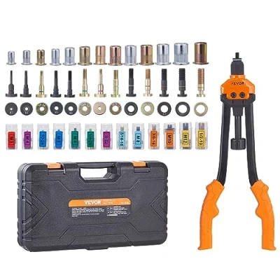 Image de VEVOR klinkmoertangenset blindklinkmoertang 410 mm, klinknageltang 13 sets moeren en doornen, klinkmoergereedschap M3 M4 M5 M6 M8 M10 M12 professionele handklinknageltang, klinkmachine draadklinknagels