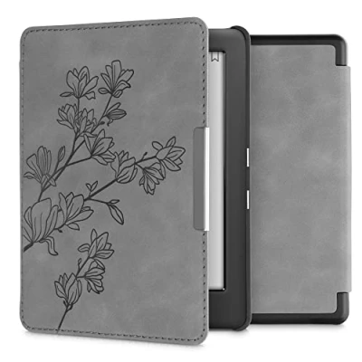 Image de kwmobileÉtui Compatible avec Kobo Glo HD/Touch 2.0 Coque Étui à Rabat magnétique tabletteeReader Similicuir Gris