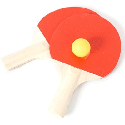 Image de SPORT SIDE Ping Pong Set 2 Raquettes Multicolore 046580A 25 cm Jeu de Plein Air À Partir 6 Ans