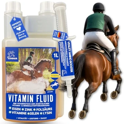 Image de Chevaux vitamines + acides aminés Cheval Nourriture minérale b I Vitamine E Complexe sélénium Zinc b1 b6 renforcer Le système immunitaire 1L30ml