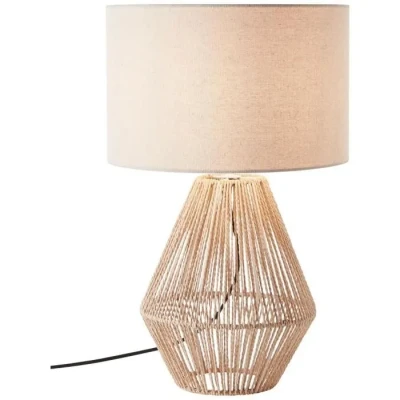 Image de Lampe à poser Laraine naturel beige BRILLIANT Classique Intemporel Bois massif
