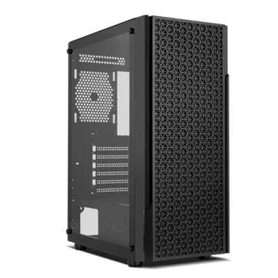 Image de NOX XTREME PRODUCTS Infinity Beta Semi Tour M ATX ITX, Vitres latérales en Verre trempé, Grille Frontale, Espace pour 8 Ventilateurs, Comp. Cartes Graphiques jusqu&#039;à 300mm, USB 3.0, Noir