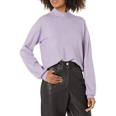 Image de The Drop Jaclyn Pull à col montant et découpe dans le dos pour Femme, Lavendula, XXL Grande taille