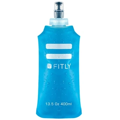 Image de FITLY Gourde souple pour Sac D&#039;hydratation De Course Idéal Le Running, Vélo, Randonnée Bouteille D&#039;eau Pliable Utilisation en Extérieur Flasque l&#039;hydratation