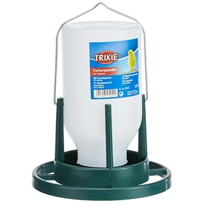 Image de TRIXIE Distributeur de nourriture volière, 1.000 ml/20 cm garde la propre et sèche, Vert