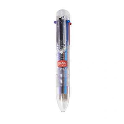 Image de Legami Stylo bille 6 couleurs, Magic Rainbow, 1,4 x 11 cm, Couleurs d&#039;encres : noir, rouge, violet, orange, vert, bleu, pointe de 1,0 mm, trait précis