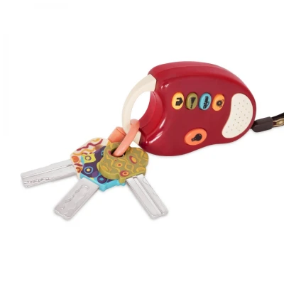Image de B. Toys FunKeys Trousseau de Clés Amusant Voiture et télécommande Rouge avec Lumiere Sons Enfants 10 Mois +, Petit