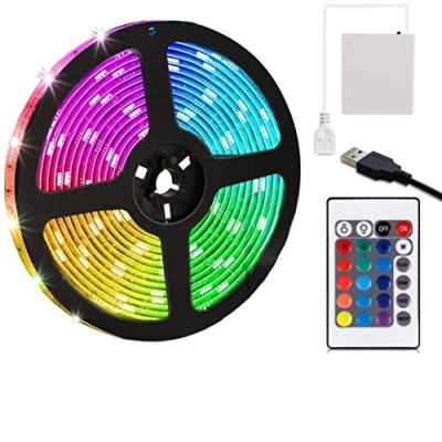 Image de USB Powered LED Strip Light RGB + Battery Box Controller Multi Color 3m
