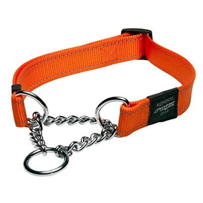 Image de Rogz Utility Extra Large 2,5 cm réfléchissant Lumberjack Obéissance Half Check Collier de Chien