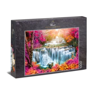 Image de Ulmer Puzzleschmiede Puzzle Chutes d&#039;eau: 1000 pièces Paysage pittoresque avec Une Chute d&#039;eau dans forêt colorée