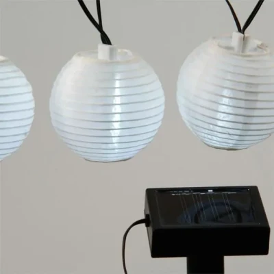 Image de Guirlande solaire à LED Lanternes Blanc froid