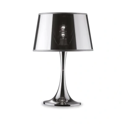 Image de Ideal Lux LONDON TL1 BIG, Chrome, Métal, PVC, Chambre à coucher, d&#039;enfant, Salle manger, Salon, IP20, E27, 1 ampoule(s)