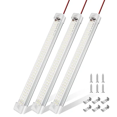 Image de Lampe LED 12v, Afaneep 108 Bar d&#039;éclairage intérieur avec Interrupteur, éclairage 12v Lumières pour Camping Car, fourgonnette, Bus, Bateau, Caravane, Cuisine, Car (3 pièces)