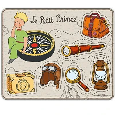 Image de PLANETE Bois Puzzle Le Petit Prince Accessoires Aviateurs Multicolore 865004 21 cm À Partir de 18 Mois, 865004,
