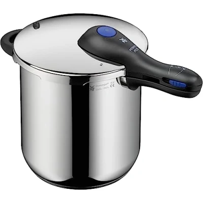 Image de WMF Perfect Plus Autocuiseur rapide Ø 22 cm de diamètre 8 litres et demi, avec protection contre les flammes, sans intérieur, acier inoxydable Cromargan pour induction