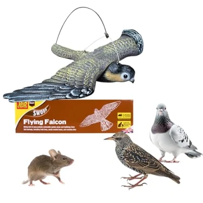 Image de Defenders STV971 Faucon volant Swoop, effaroucheur réaliste pour éloigner les oiseaux, marron, taille unique