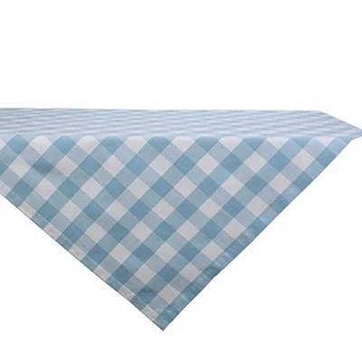 Image de DII Dessous de Table, Coton, Blanc et Bleu Clair., Tabletopper, 40x40