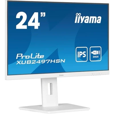 Image de iiyama ProLite XUB2497HSN W2 écran plat de PC 60,5 cm (23.8 ) 1920 x 1080 pixels Full HD LED Blanc Neuf