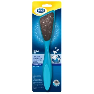 Image de Scholl Lime à pied double action avec cristaux de diamant, surface abrasive pour callosités et durons, lisse finir, poignée antidérapante