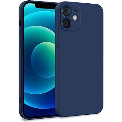 Image de MyGadget Coque Compatible avec Apple iPhone 12 Mini Case TPU Souple &amp; Soft Doublure Microfibre Cover Protection Extra Fine Légère Bleu Foncé