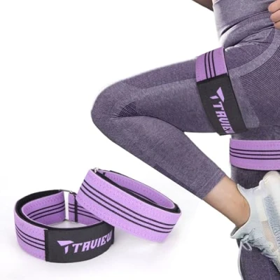 Image de TAVIEW Bandes d&#039;occlusion pour femme renforcement des fessiers et hanches de restriction du flux sanguin BFR résistance en tissu exercer vos fesses, squats,