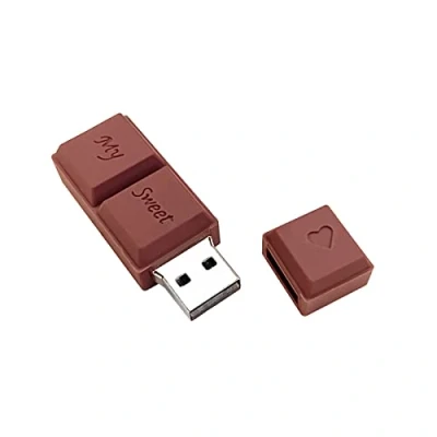 Image de Cle USB 64Go Clé Chocolat Uflatek 64 Go Mémoire 3.0 Bande dessinée Clef Nouveauté Flash Drive Périphériques de Stockage données externes pour Cadeaux