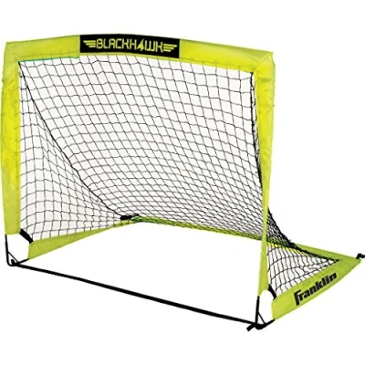 Image de Franklin Sports Blackhawk But Pop Up Filet de Football Portable 4 x 3 Pieds Unisexe, Jaune Optique, 4&#039; 3&#039;