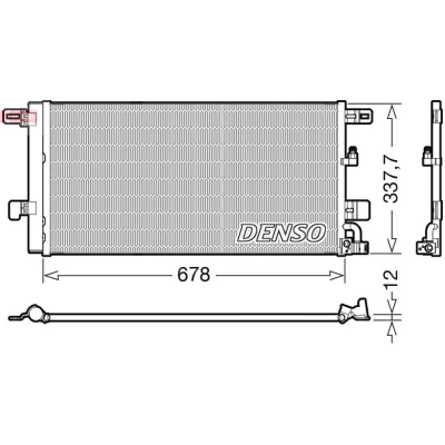 Image de DENSO DCN02001 Condenseur De Clim avec déshydrateur R 134a AUDI: A4 B9 Avant, Berline, A5 Coupe