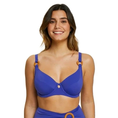 Image de SANS COMPLEXE Femme Elevated Basics Haut De Bikini, Bleu Spectre, 95D EU