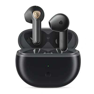 Image de SoundPEATS Écouteurs sans fil Bluetooth 5.3 Air3 Deluxe HS, Hi Res Audio Codec LDAC ENC Appel Clara Driver de 14,2 mm, mode jeu, détection d&#039;oreille avec application totale 20 heures