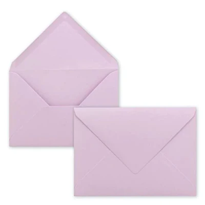 Image de 100x enveloppes C6 couleur: lilas (violet) 11,4 x 16,2 cm fermeture: gommée pour papier A4, A5, A6 et invitations, salutations lettres FarbenFroh by GUSTAV NEUSER