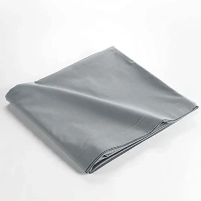 Image de douceur d&#039;intérieur, Drap Plat (180 x 290 cm) Biolina Gris, 100% Coton Bio