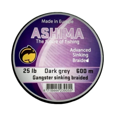 Image de Ashima Gangster Tresse Coulant 600m &quot;Kleur: Dark Grey&quot;,&quot;Maat: 20lb&quot;