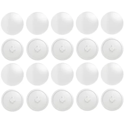 Image de cyclingcolors 20x Cache vis Plastique Blanc pour tête cruciforme pozidriv pz2 Capuchon Bouchon Protection Meuble