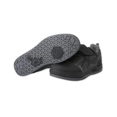 Image de O&#039;NEAL Chaussures de VTT MTB Downhill Freeride Vegan Semelle extérieure Super Grip, Fermeture Extra Large, aération en Mesh Sender Flat Shoe Adultes Noir Taille 39